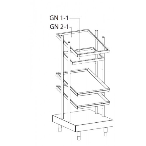 ДИСПЕНСЕР ДЛЯ КОНТЕЙНЕРОВ И СТАКАНОВ APACH CHEF LINE LDCG76
