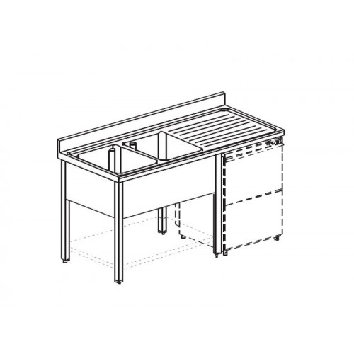 ВАННА МОЕЧНАЯ APACH CHEF LINE L2S187-55RWD
