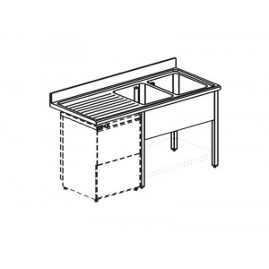 ВАННА МОЕЧНАЯ APACH CHEF LINE L2S197-55LWD