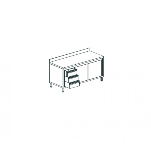 СТОЛ ПРОИЗВОДСТВЕННЫЙ ЗАКРЫТЫЙ APACH CHEF LINE LWC613SH2SDUDL