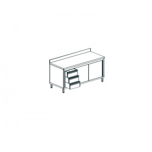 СТОЛ ПРОИЗВОДСТВЕННЫЙ ЗАКРЫТЫЙ APACH CHEF LINE LWC620SH2SDUDL