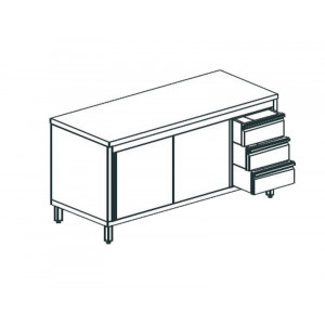 СТОЛ ПРОИЗВОДСТВЕННЫЙ ЗАКРЫТЫЙ APACH CHEF LINE LWC713SH2HDDR
