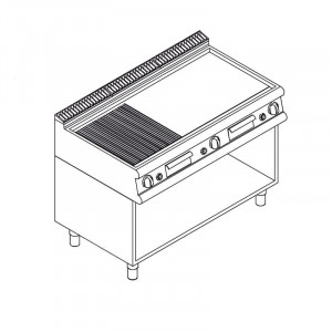 ПОВЕРХНОСТЬ ЖАРОЧНАЯ ГАЗОВАЯ 700 СЕРИИ APACH CHEF LINE LFTG127LROS