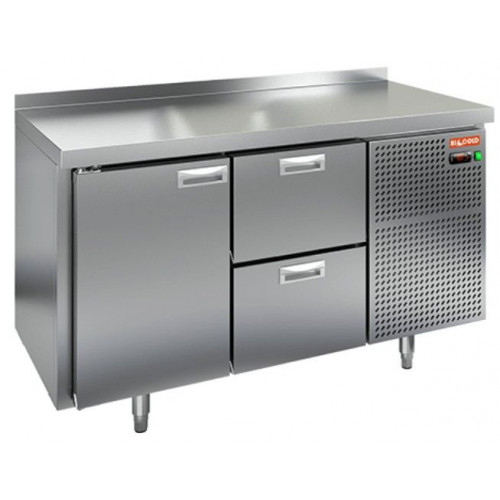 SN 12/TN стол охл.(-2+10), 1 дверь, 2 ящика, 1390х600х850мм, HICOLD RUS