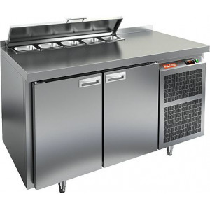 SL2-11SN (1/6) БЕЗ КРЫШКИ стол для салатов охл.(+2+10), 2 двери, 1390х600х850мм, HICOLD RUS