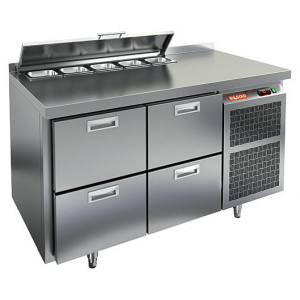 SL2-22GN (1/6) стол для салатов  охл.(+2+10), 4 ящика, 1390х700х850мм, HICOLD RUS