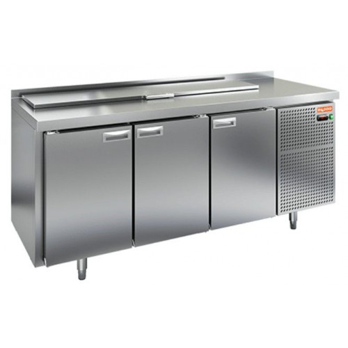 SL2-111SN (1/6) БЕЗ КРЫШКИ стол для салатов охл.(+2+10), 3 двери, 1890х600х850мм, HICOLD RUS