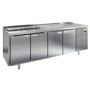 SL2-1111GN (1/6) стол для салатов  охл.(+2+10), 4 двери, 2280х700х850мм, HICOLD RUS