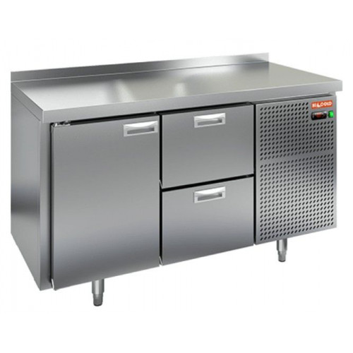 SN 12/BT стол охл.(-10-18), 1 дверь, 2 ящика, 1390х600х850мм, HICOLD RUS