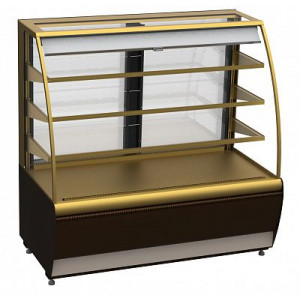 Витрина холодильная Полюс K70 VM 1,3-2 STANDARD Паттерн (открытая) (0107 Ольха)
