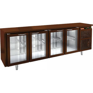 BNG 1111 HT BAR стол охл. (+2+10), 4 стеклянные двери, 2280х500х830мм, HICOLD RUS