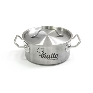 Кастрюля нерж с тройным дном 200х90мм объем 3L с дв.ручками, 101341