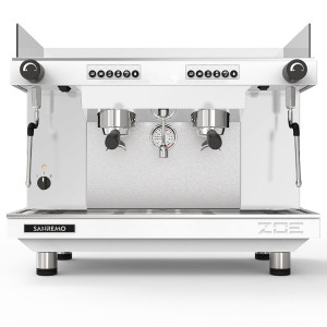 Кофемашина Sanremo Zoe SED (автомат) 2 высокие гр. белая