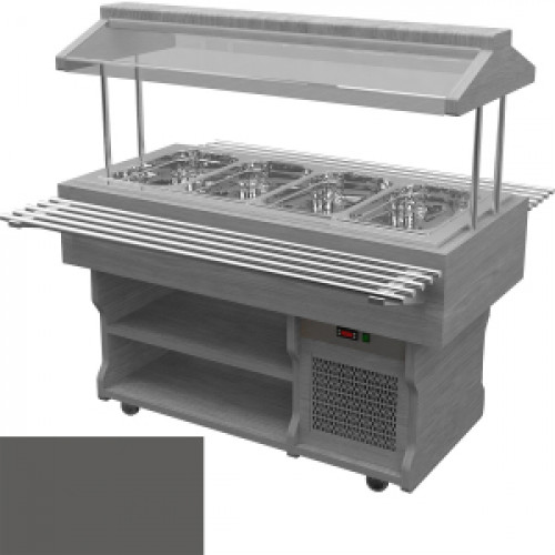 Салат-бар холодильный островной Gastrolux ПО-127/3GN/W Оникс серый U960 ST9