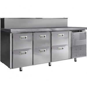 Стол для пиццы Финист СХСпц-700-0/6 (3С) (1810х700х1060) (10GN1/6 с крышкой)