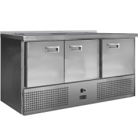 Стол для салатов Финист СХСнс-700-3 (1485х700х850) (8GN1/6 с крышкой) борт 45мм