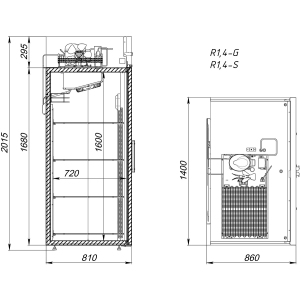 Шкаф холодильный Аркто R1.4-S (P) короткие ручки Шкаф холодильный Аркто R1.4-S (P) короткие ручки
