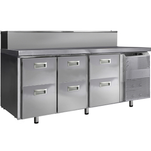 Стол для пиццы Финист СХСпц-700-0/6 (3С) (1810х700х1060) (10GN1/3 с крышкой)
