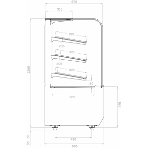 Витрина нейтральная Carboma KR70 N 0,9-1 LIGHT Bread (9005) Витрина нейтральная Carboma KR70 N 0,9-1 LIGHT Bread (9005)