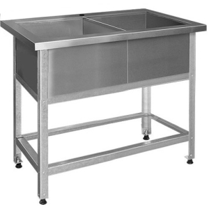 Ванна моечная Финист ВМЛ-2(1200х600х850) 1 отверстие для смесителя