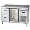 Стол морозильный Abat СХН-70-01 (дверь-стекло, ящики 1/2) с бортом