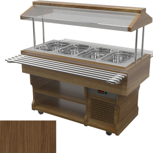 Салат-бар тепловой Gastrolux ТМ-157/4GN/W/НП-2-15/КНПС Орех Линкольн H1714 ST10