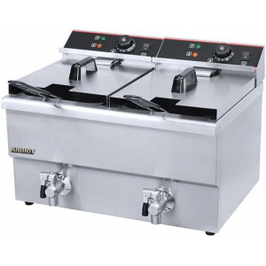 Фритюрница электрическая Airhot EF10T+10T С КРАНОМ