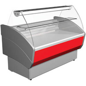 Витрина универсальная Carboma G85 SV 1,5-1 gray&steel+RAL3020 (ВХСр-1,5 Полюс ЭКО)