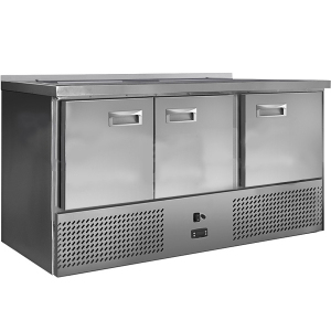 Стол для салатов Финист СХСнс-700-3 (1485х700х850) (8GN1/6 с крышкой) борт 45мм