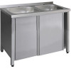 Ванна моечная Финист ВМТц-2(1200х600х850) двери-купе, 2 отверстия для смесителя, борт Ванна моечная Финист ВМТц-2(1200х600х850) двери-купе, 2 отверстия для смесителя, борт
