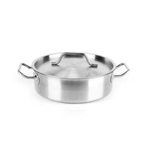 Кастрюля нерж с тройным дном 320х120мм объем  10L с дв.ручками , 101326
